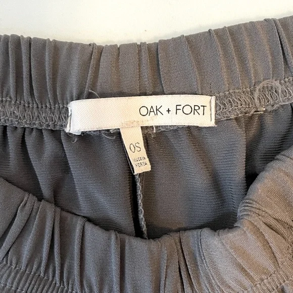 Oak and fort elastic waist band wide leg pants - Picture 2 of 2